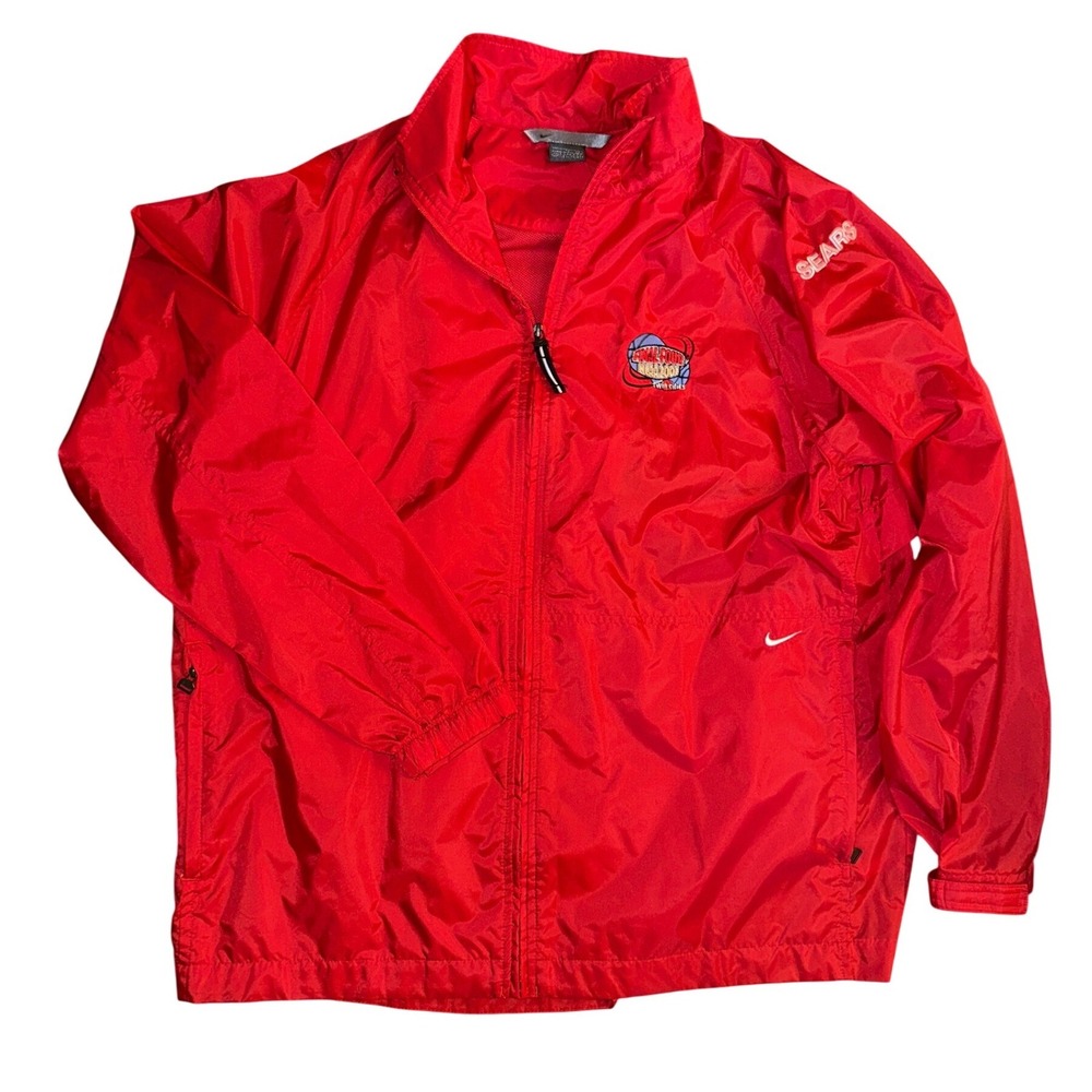 Vintage Nike 2001 NCAA Final Four Twin Cities Windbreaker Jacket Red Mens XL